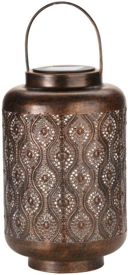 Rustic Antique Metal Lantern – Vintage Cutwork Candle Holder