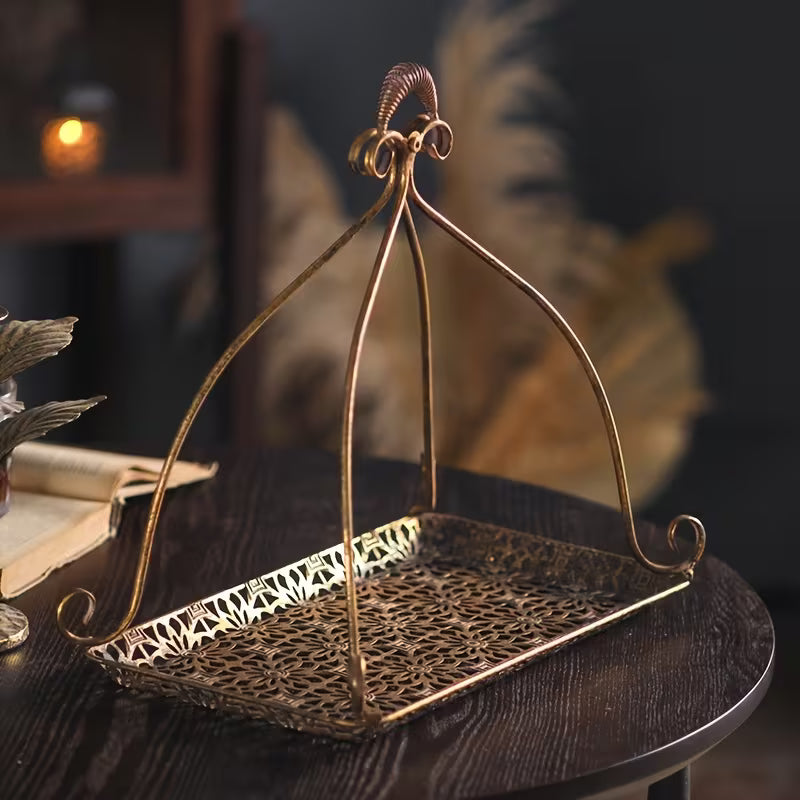 Royal Arch Metal Serving Stand Set – Vintage Dome Tray Duo