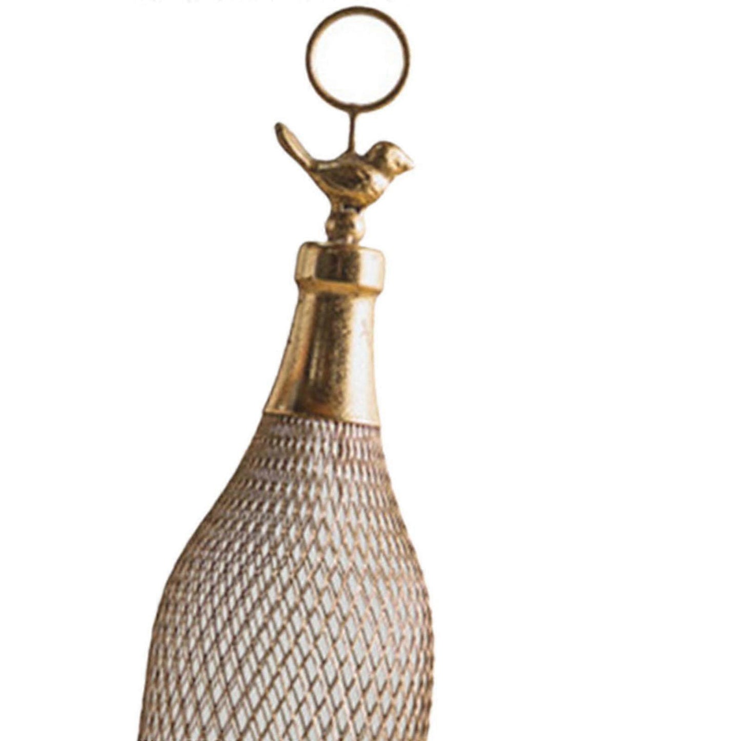 Vintage-inspired gold metal candle holder (Hanging)