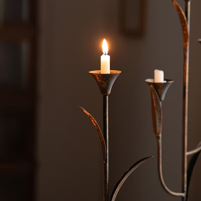 Rustic Branch Design Candle Holders – Vintage Metal