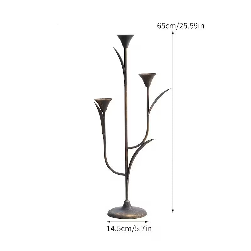 Rustic Branch Design Candle Holders – Vintage Metal