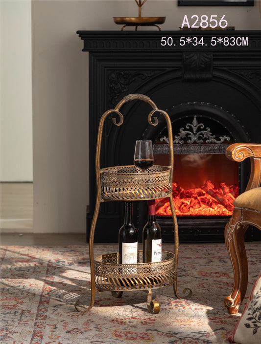 Regal Pour Metal Trolley Stand – Vintage 2-Tier Serving Cart