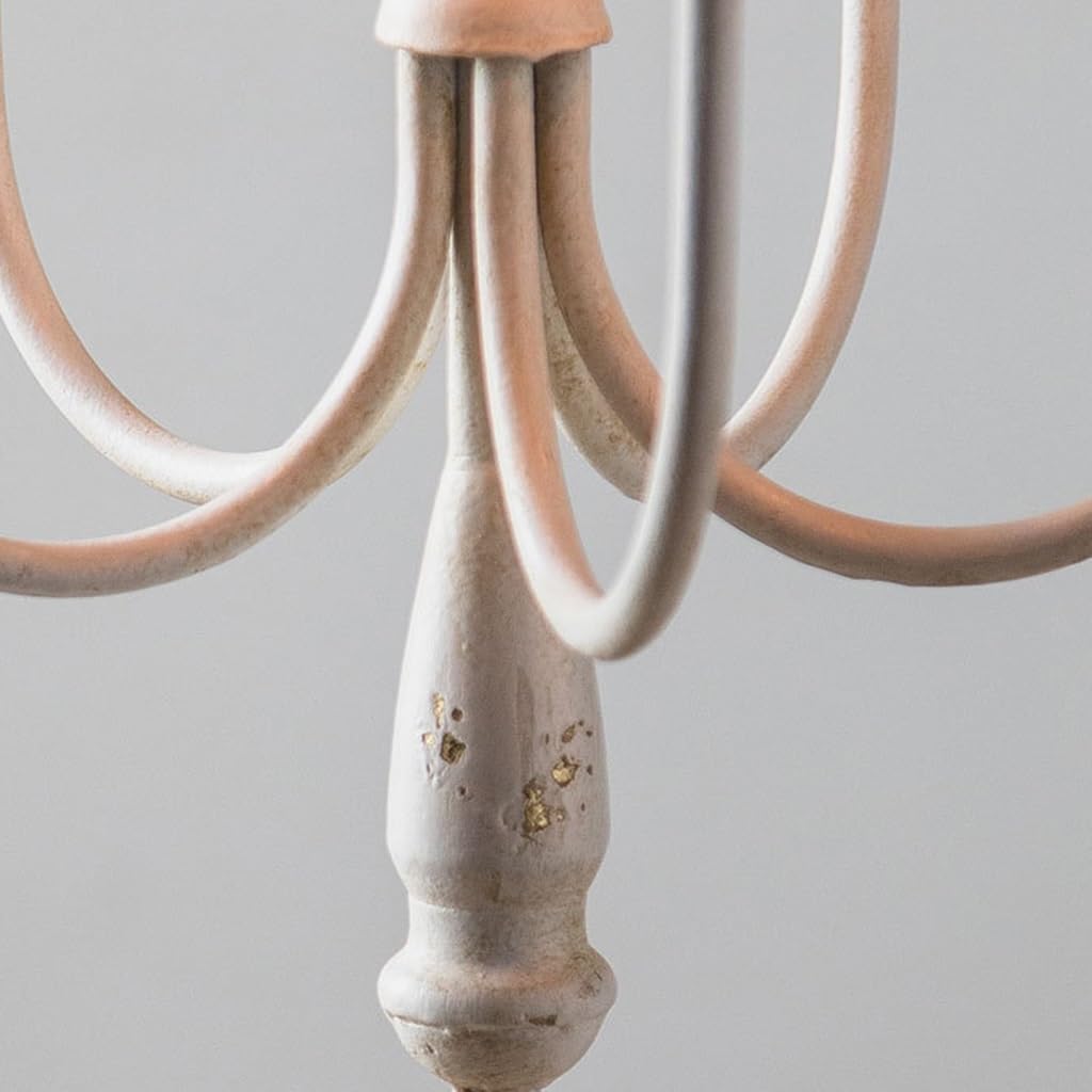Rustic White Multi-Arm Candelabra – Vintage Candle Stand