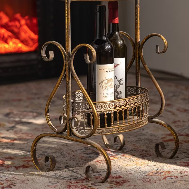 Regal Pour Metal Trolley Stand – Vintage 2-Tier Serving Cart