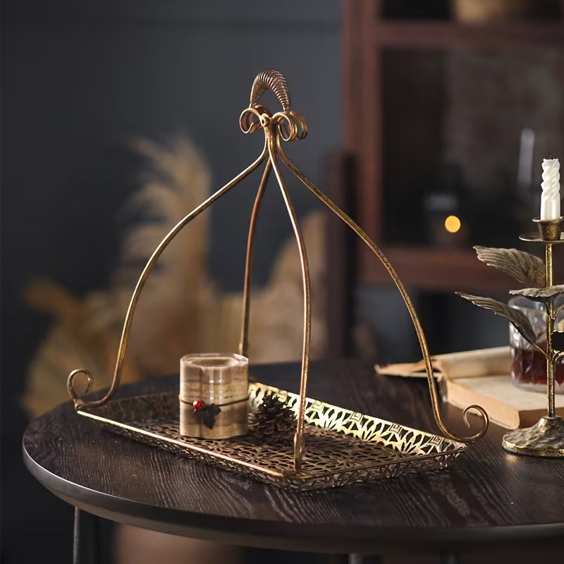 Royal Arch Metal Serving Stand Set – Vintage Dome Tray Duo