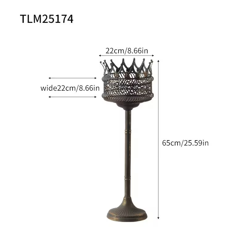 Verdant Crown Metal Planter Stands – Antique Rustic Pedestal Plant Holder