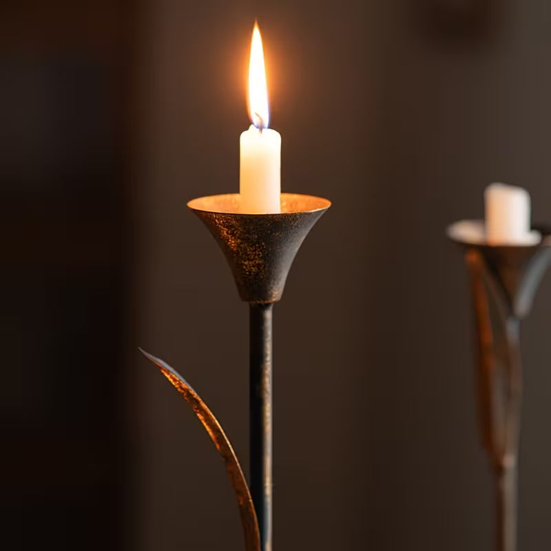 Rustic Branch Design Candle Holders – Vintage Metal