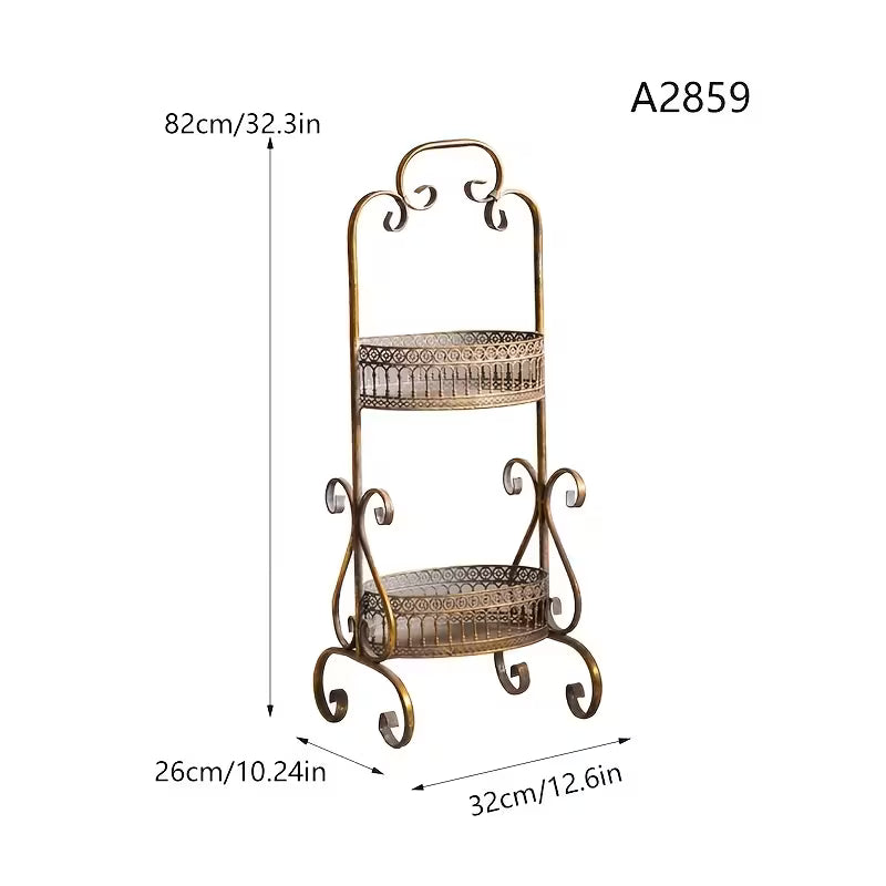 Regal Pour Metal Trolley Stand – Vintage 2-Tier Serving Cart