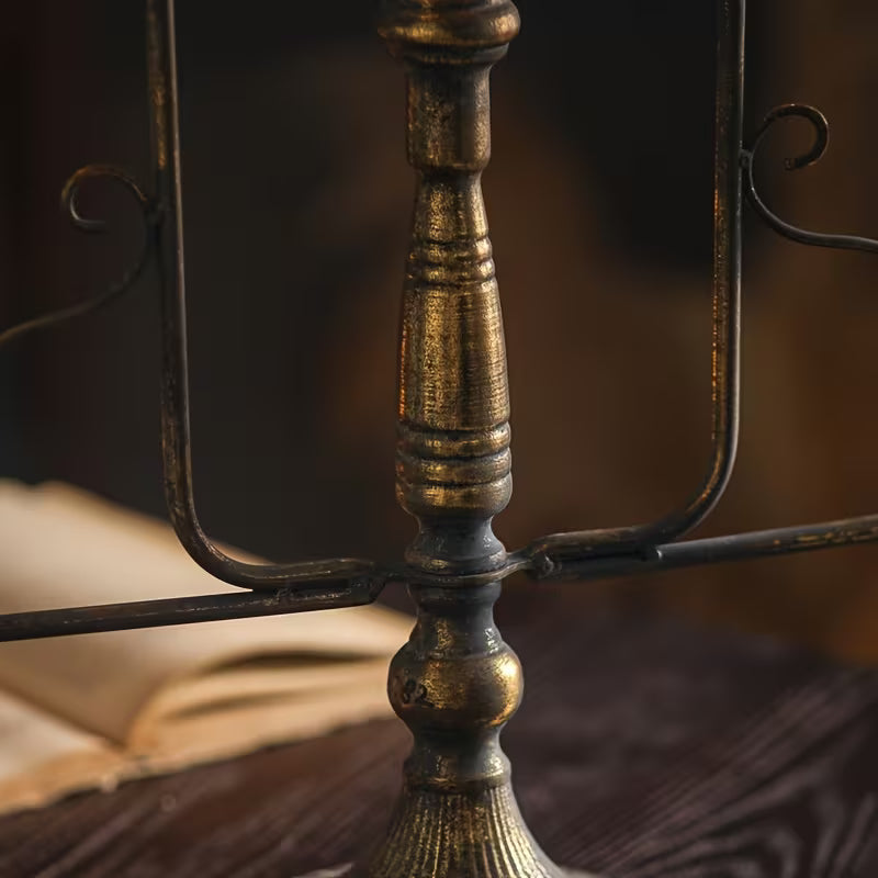 Rustic Black Leaf Candelabra – 7 Arm Vintage Candle Holder
