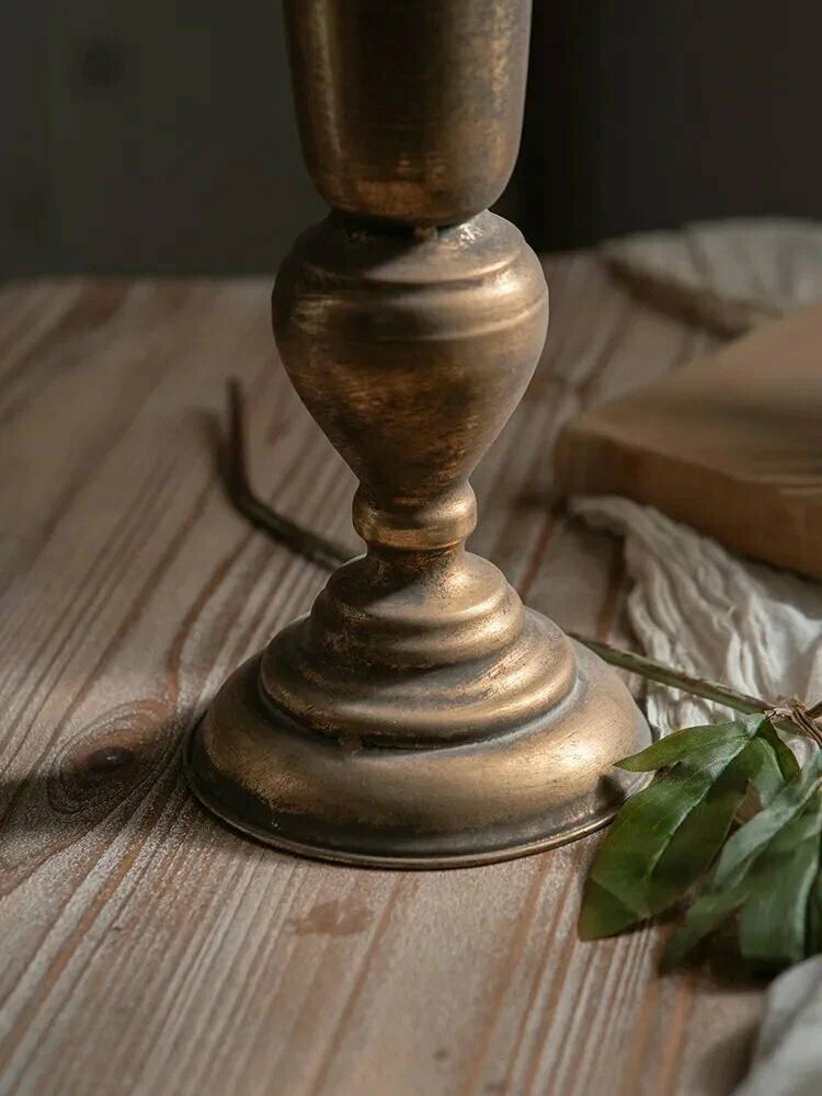 Valencia Tall Vase – Rustic Vintage Metal Statement Urn